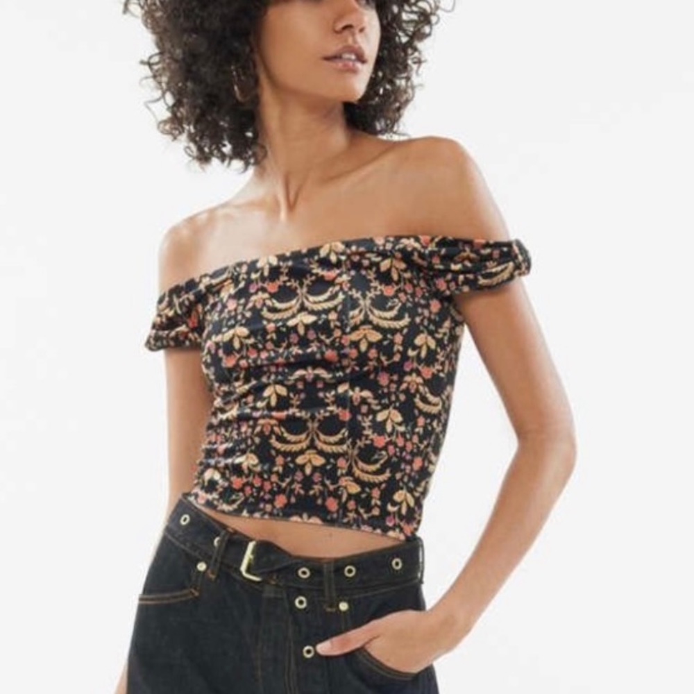 Urban Outfitters Velvet Crop Top